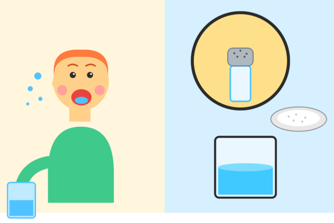 gargle salt water sore throat