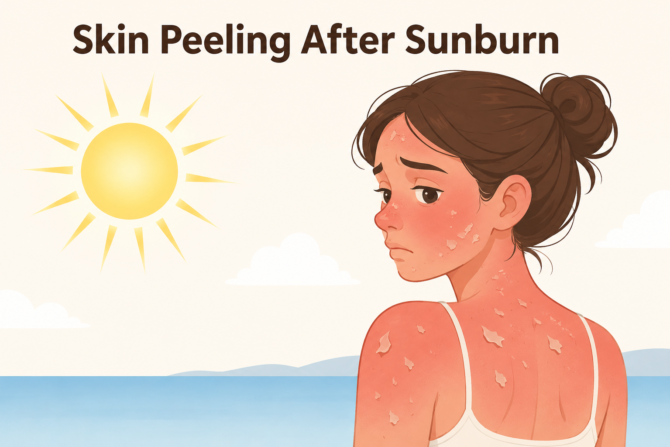 skin peeling after sunburn