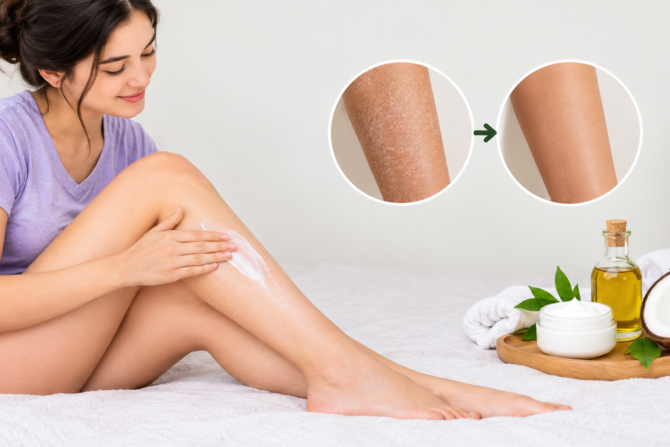 How to cure dry skin on legs
