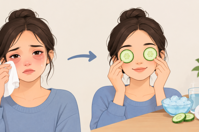 how to get rid of puffy eyes after crying