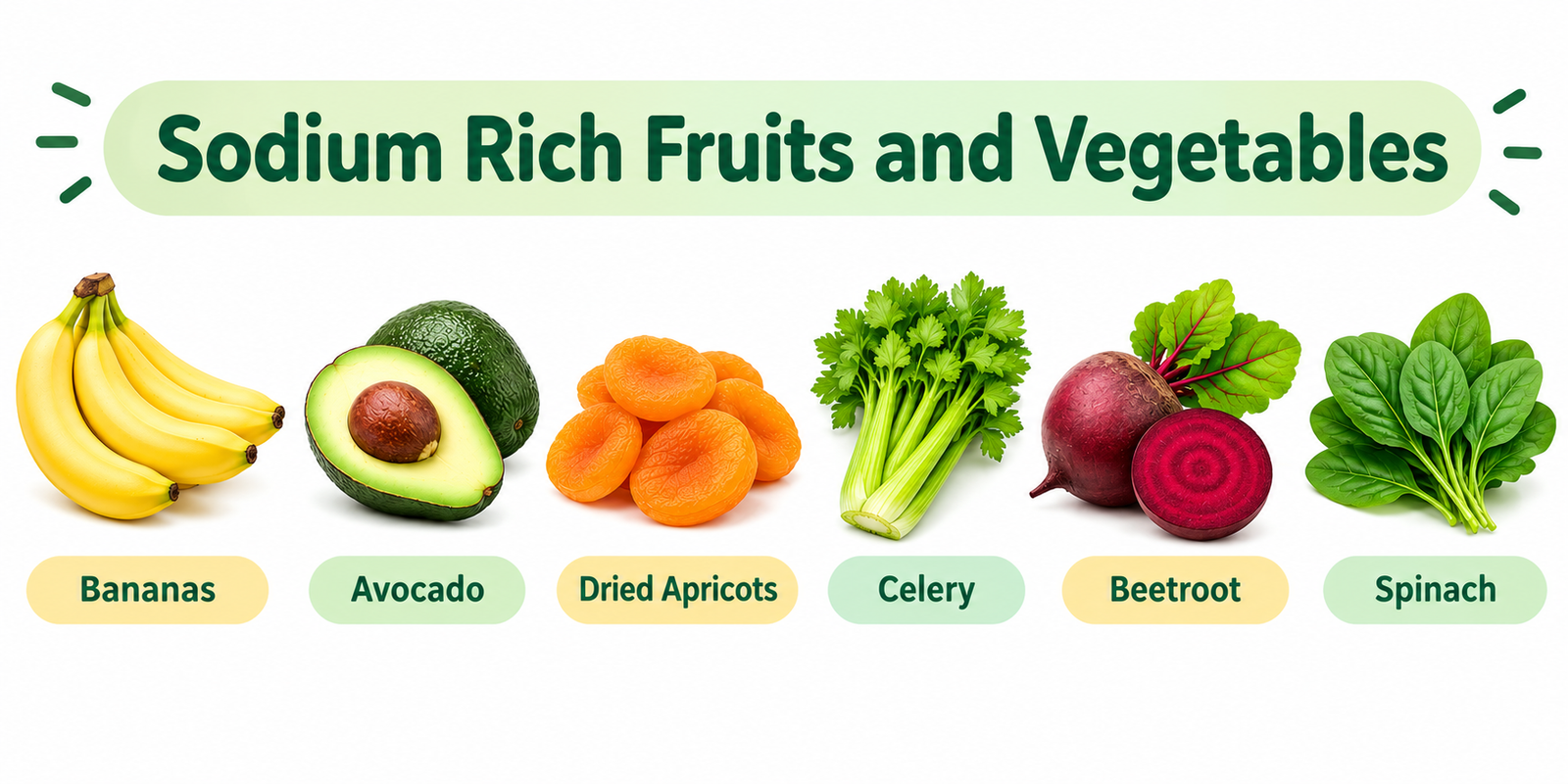 sodium rich fruits and vegetables