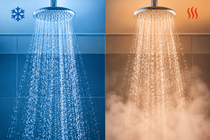 cold vs hot showers